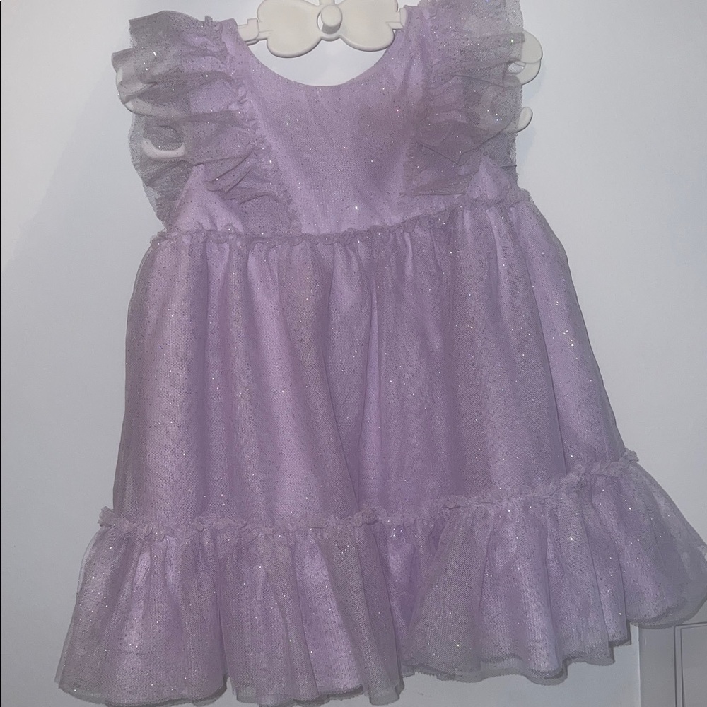 Sparkles purple tulle dress- fully lined - glitter princess dress